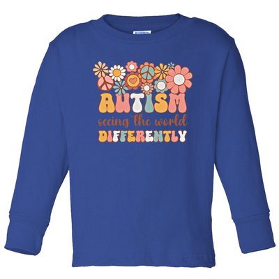 Retro Autism Seeing The World Differently Angle Awareness Meaningful Gift Toddler Long Sleeve Shirt