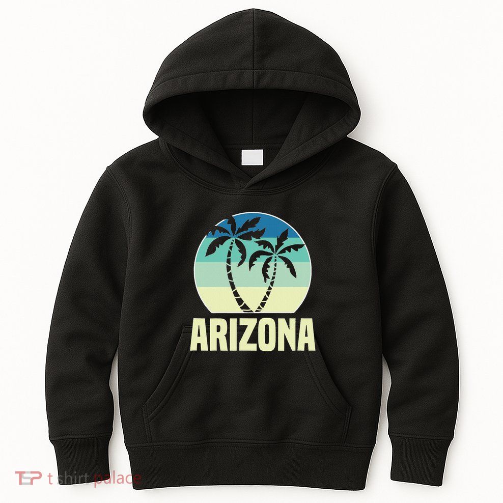 Retro Arizona Sunset Palm Tree Kids Hoodie