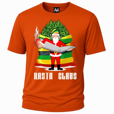 Rasta Claus Santa Funny Christmas Cooling Performance Crew T-Shirt