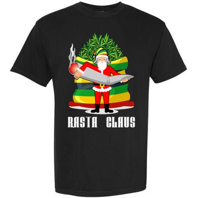 Rasta Claus Santa Funny Christmas Garment-Dyed Heavyweight T-Shirt