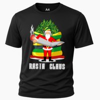 Rasta Claus Santa Funny Christmas Cooling Performance Crew T-Shirt