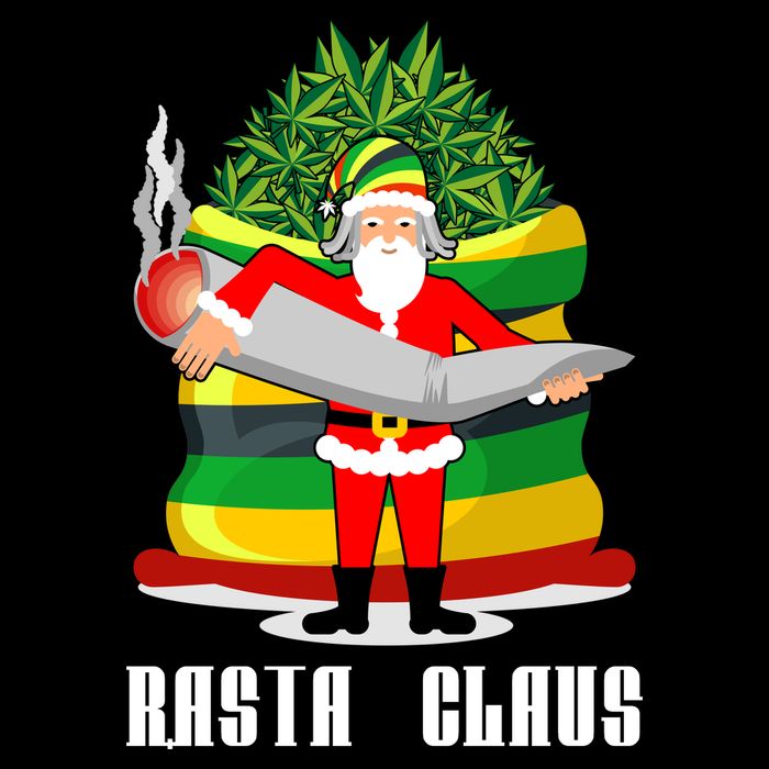 Rasta Claus Santa Funny Christmas Cooling Performance Crew T-Shirt