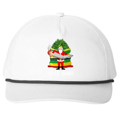 Rasta Claus Santa Funny Christmas Snapback Five-Panel Rope Hat