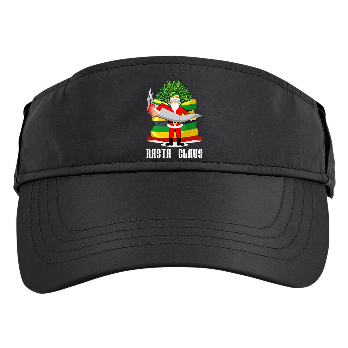 Rasta Claus Santa Funny Christmas Adult Drive Performance Visor