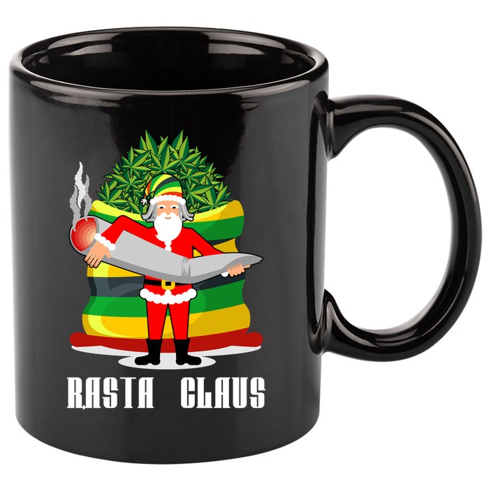 Rasta Claus Santa Funny Christmas 11oz C Handle Ceramic Mug