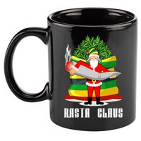 Rasta Claus Santa Funny Christmas 11oz C Handle Ceramic Mug