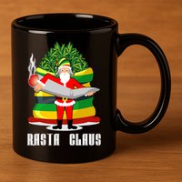 Rasta Claus Santa Funny Christmas 11oz C Handle Ceramic Mug