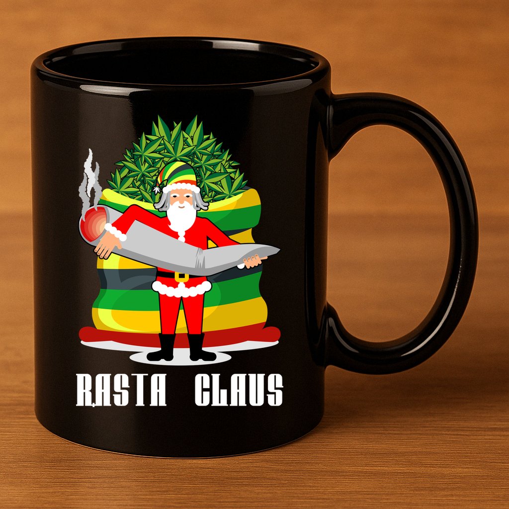 Rasta Claus Santa Funny Christmas 11oz C Handle Ceramic Mug