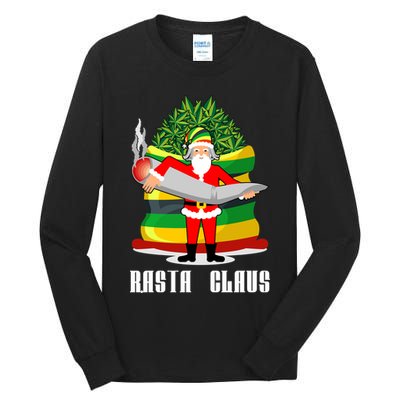 Rasta Claus Santa Funny Christmas Tall Long Sleeve T-Shirt