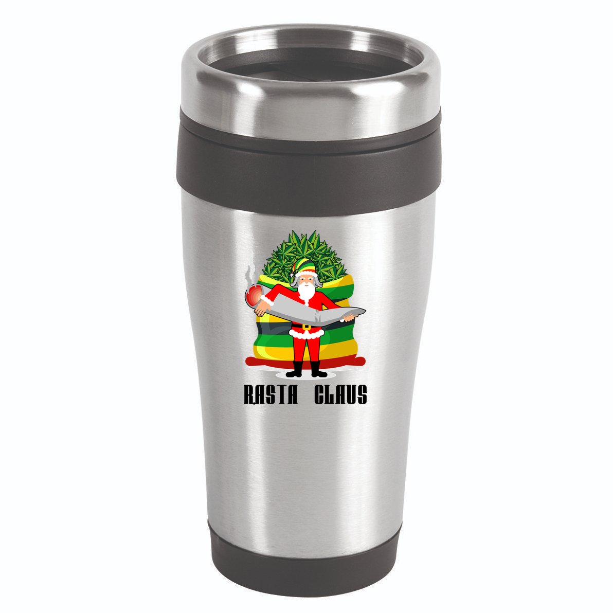 Rasta Claus Santa Funny Christmas 16oz Travel Tumbler