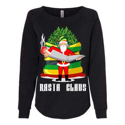 Rasta Claus Santa Funny Christmas Womens California Wash Sweatshirt