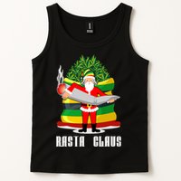 Rasta Claus Santa Funny Christmas Tank Top