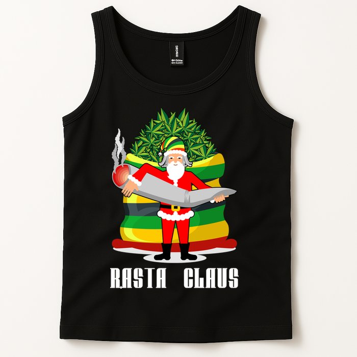 Rasta Claus Santa Funny Christmas Tank Top