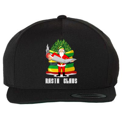 Rasta Claus Santa Funny Christmas Wool Snapback Cap