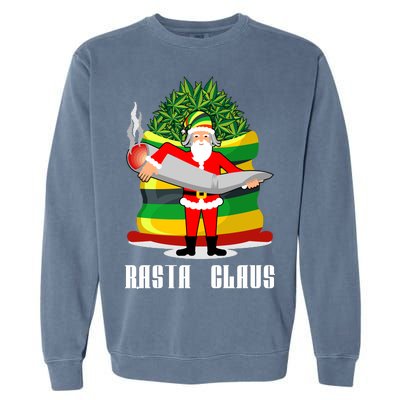 Rasta Claus Santa Funny Christmas Garment-Dyed Sweatshirt