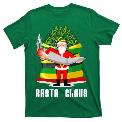 Rasta Claus Santa Funny Christmas T-Shirt