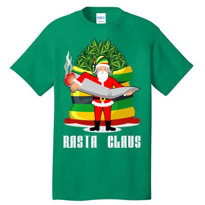 Rasta Claus Santa Funny Christmas Tall T-Shirt