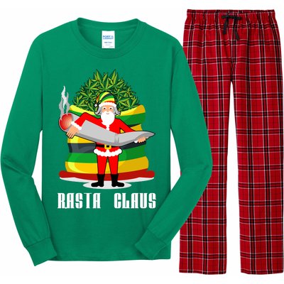 Rasta Claus Santa Funny Christmas Long Sleeve Pajama Set