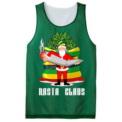 Rasta Claus Santa Funny Christmas Mesh Reversible Basketball Jersey Tank