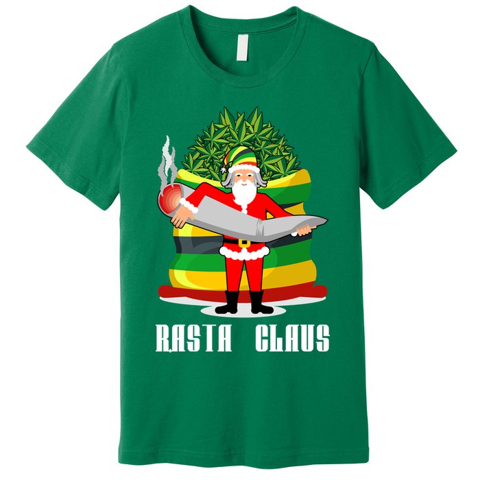Rasta Claus Santa Funny Christmas Premium T-Shirt