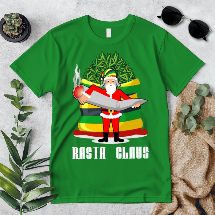 Rasta Claus Santa Funny Christmas Premium T-Shirt