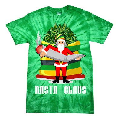 Rasta Claus Santa Funny Christmas Tie-Dye T-Shirt