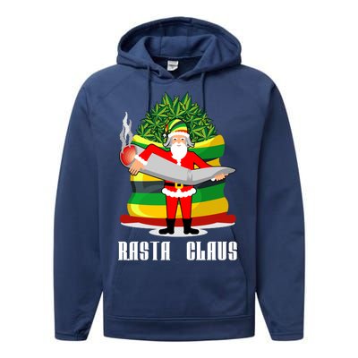 Rasta Claus Santa Funny Christmas Performance Fleece Hoodie