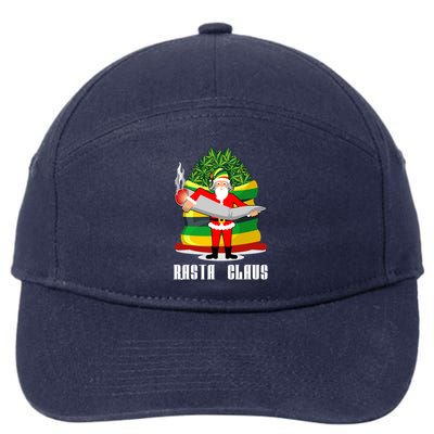 Rasta Claus Santa Funny Christmas 7-Panel Snapback Hat