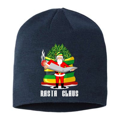 Rasta Claus Santa Funny Christmas Sustainable Beanie