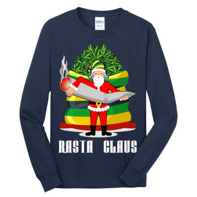 Rasta Claus Santa Funny Christmas Tall Long Sleeve T-Shirt