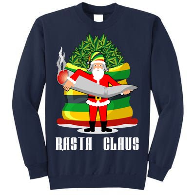 Rasta Claus Santa Funny Christmas Tall Sweatshirt