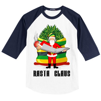 Rasta Claus Santa Funny Christmas Baseball Sleeve Shirt