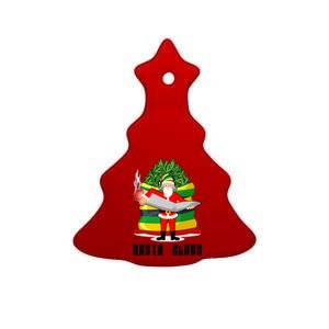 Rasta Claus Santa Funny Christmas Ceramic Tree Ornament