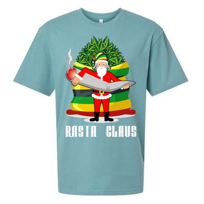 Rasta Claus Santa Funny Christmas Sueded Cloud Jersey T-Shirt