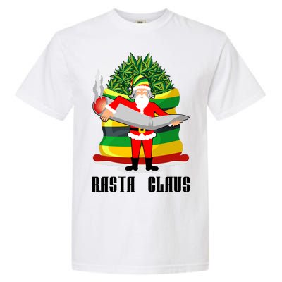 Rasta Claus Santa Funny Christmas Garment-Dyed Heavyweight T-Shirt