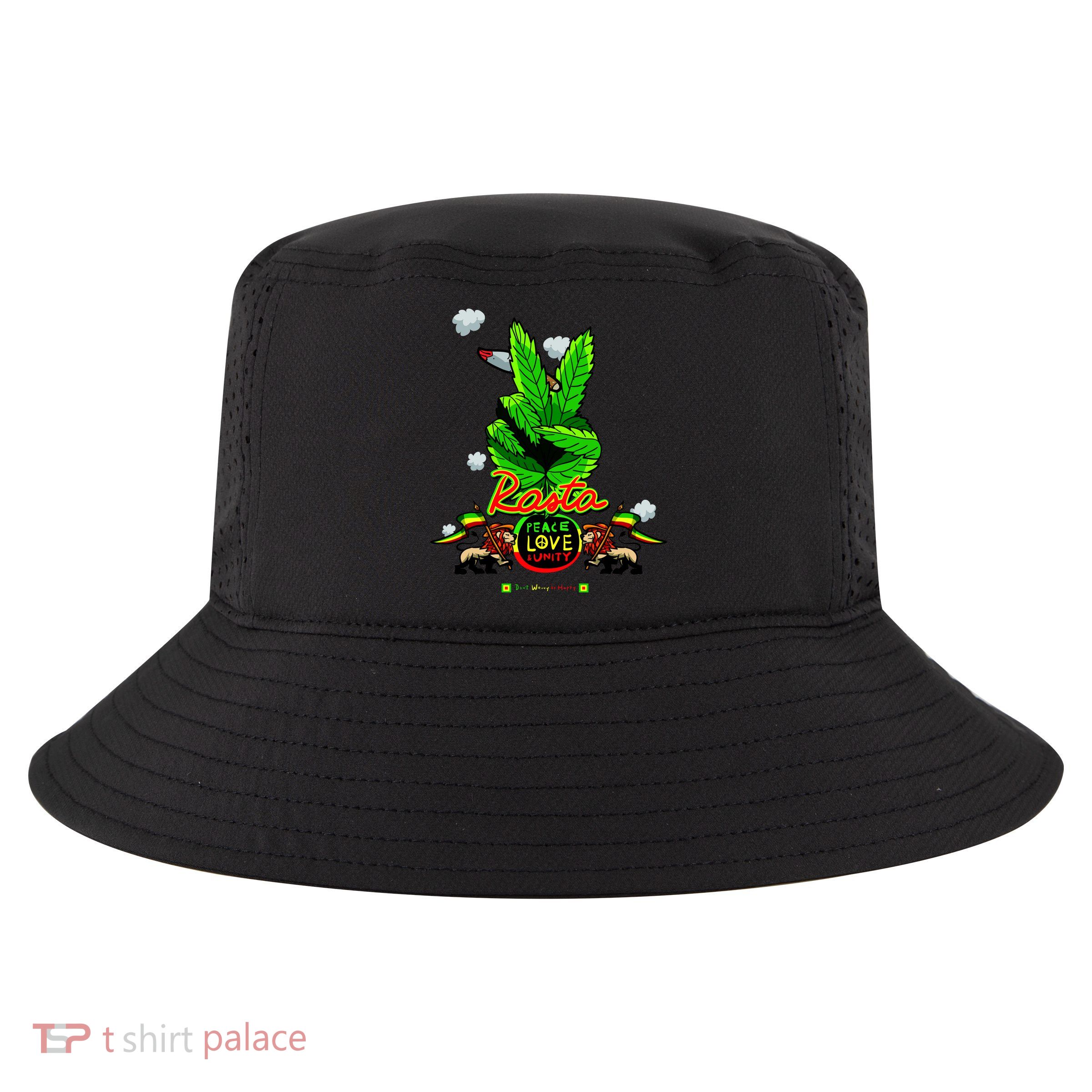 Rasta Jamaica Peace Love Unity Cool Comfort Performance Bucket Hat
