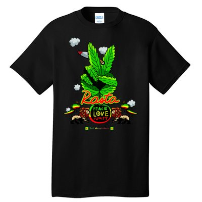 Rasta Jamaica Peace Love Unity Tall T-Shirt