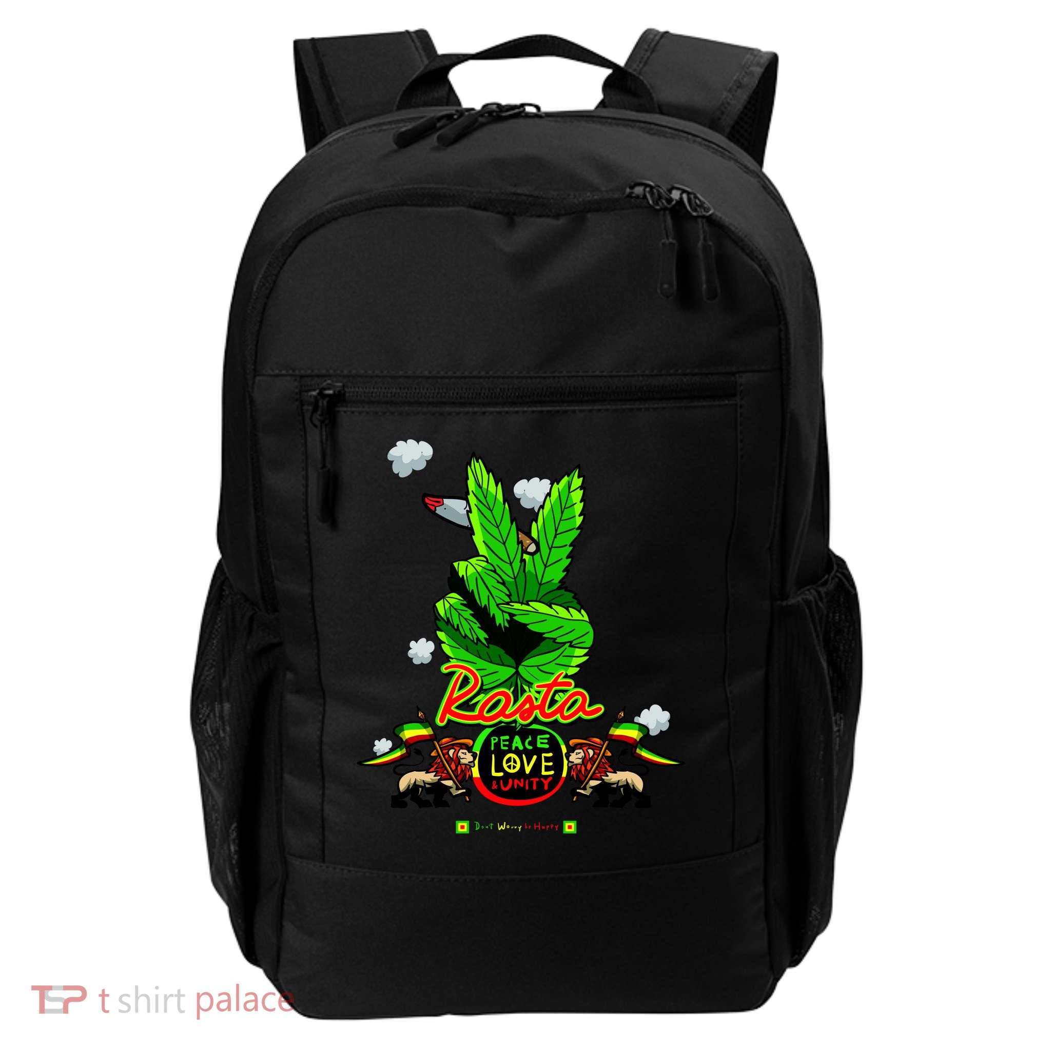 Rasta Jamaica Peace Love Unity Daily Commute Backpack