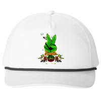 Rasta Jamaica Peace Love Unity Snapback Five-Panel Rope Hat