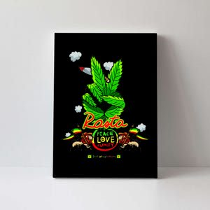 Rasta Jamaica Peace Love Unity Canvas