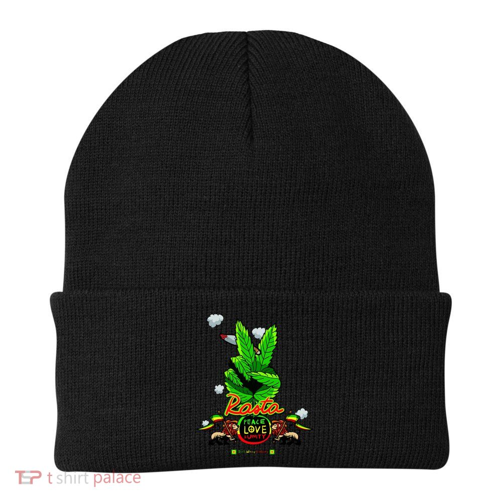 Rasta Jamaica Peace Love Unity Knit Cap Winter Beanie