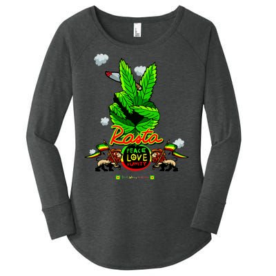 Rasta Jamaica Peace Love Unity Women's Perfect Tri Tunic Long Sleeve Shirt