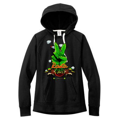 Rasta Jamaica Peace Love Unity Women's Fleece Hoodie