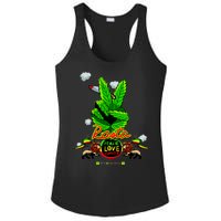 Rasta Jamaica Peace Love Unity Ladies PosiCharge Competitor Racerback Tank