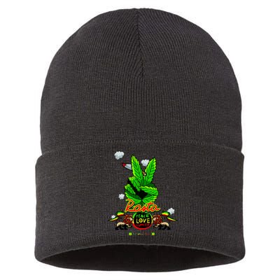 Rasta Jamaica Peace Love Unity Sustainable Knit Beanie