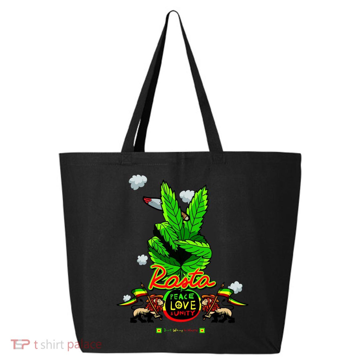 Rasta Jamaica Peace Love Unity 25L Jumbo Tote