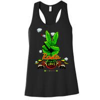 Rasta Jamaica Peace Love Unity Women's Racerback Tank