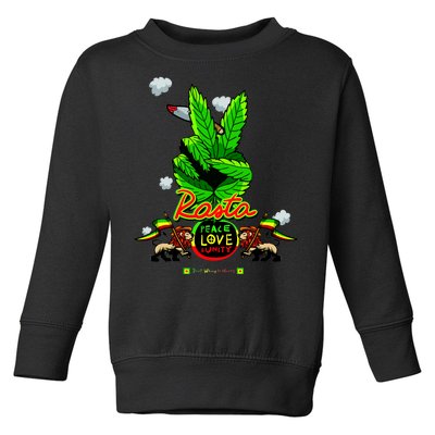 Rasta Jamaica Peace Love Unity Toddler Sweatshirt