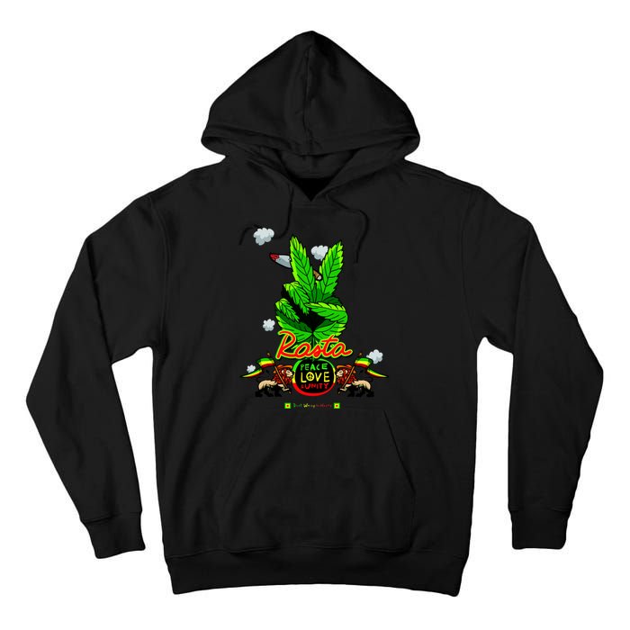 Rasta Jamaica Peace Love Unity Tall Hoodie