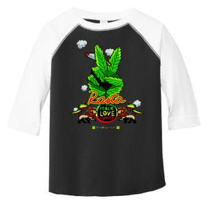 Rasta Jamaica Peace Love Unity Toddler Fine Jersey T-Shirt